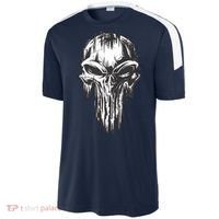 Military Grunge Skull Sport-Tek Competitor United Soccer Jersey thumb 2
