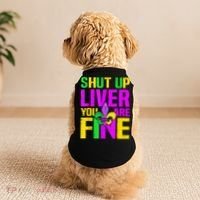 Mardi Gras Shut Up Liver You're Fine Funny Alcohol Doggie Tank thumb 2