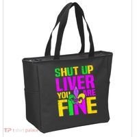 Mardi Gras Shut Up Liver You're Fine Funny Alcohol Tote Bag thumb 2