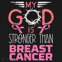 My God Stronger Than Breast Cancer Awareness Christian Coaster thumb 2