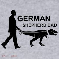 Mens German Shepherd Dad Dinosaur GSD Owners Funny Father's Day Women's Sweatshirt thumb 2
