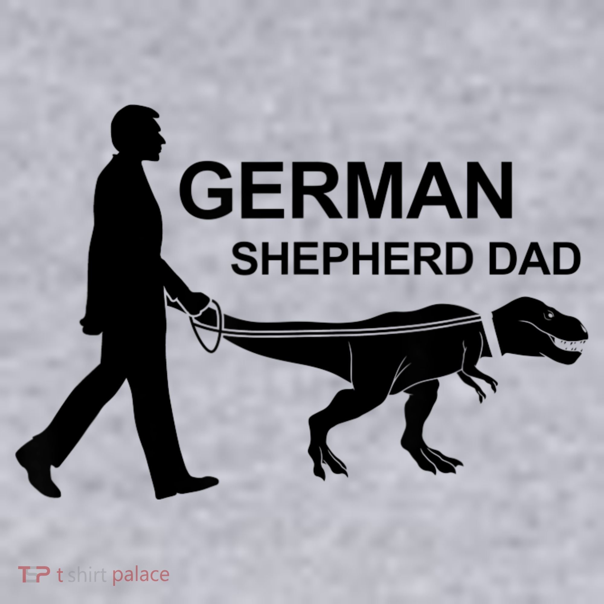 Mens German Shepherd Dad Dinosaur GSD Owners Funny Father's Day Women's Sweatshirt