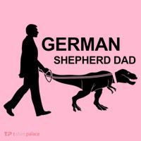 Mens German Shepherd Dad Dinosaur GSD Owners Funny Father's Day Coaster thumb 2