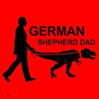 Mens German Shepherd Dad Dinosaur GSD Owners Funny Father's Day Santa Hat thumb 1