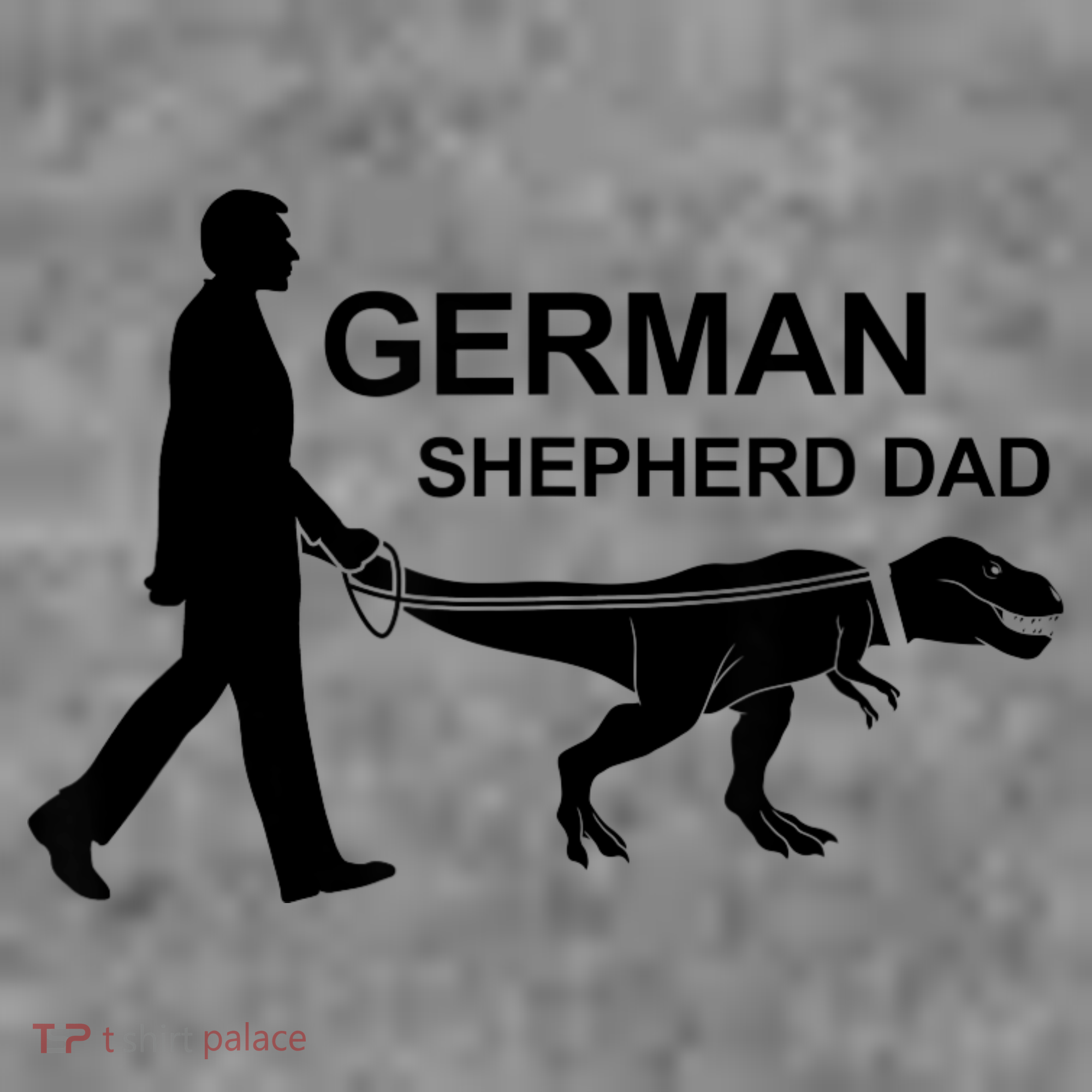 Mens German Shepherd Dad Dinosaur GSD Owners Funny Father's Day Toddler Hoodie