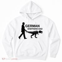 Mens German Shepherd Dad Dinosaur GSD Owners Funny Father's Day Hoodie thumb 0