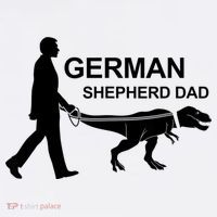 Mens German Shepherd Dad Dinosaur GSD Owners Funny Father's Day Women's Hoodie thumb 2