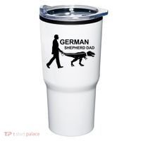 Mens German Shepherd Dad Dinosaur GSD Owners Funny Father's Day Tumbler thumb 0