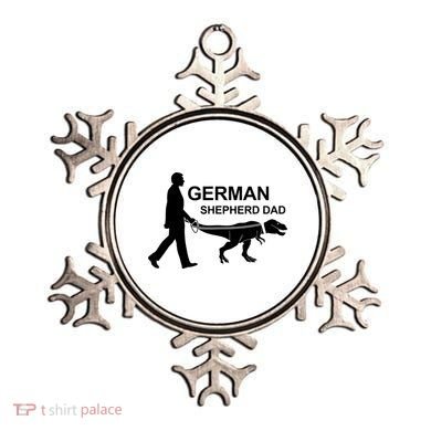Mens German Shepherd Dad Dinosaur GSD Owners Funny Father's Day Ornament
