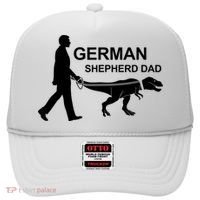 Mens German Shepherd Dad Dinosaur GSD Owners Funny Father's Day Hat thumb 0