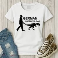 Mens German Shepherd Dad Dinosaur GSD Owners Funny Father's Day Women's T-Shirt thumb 3