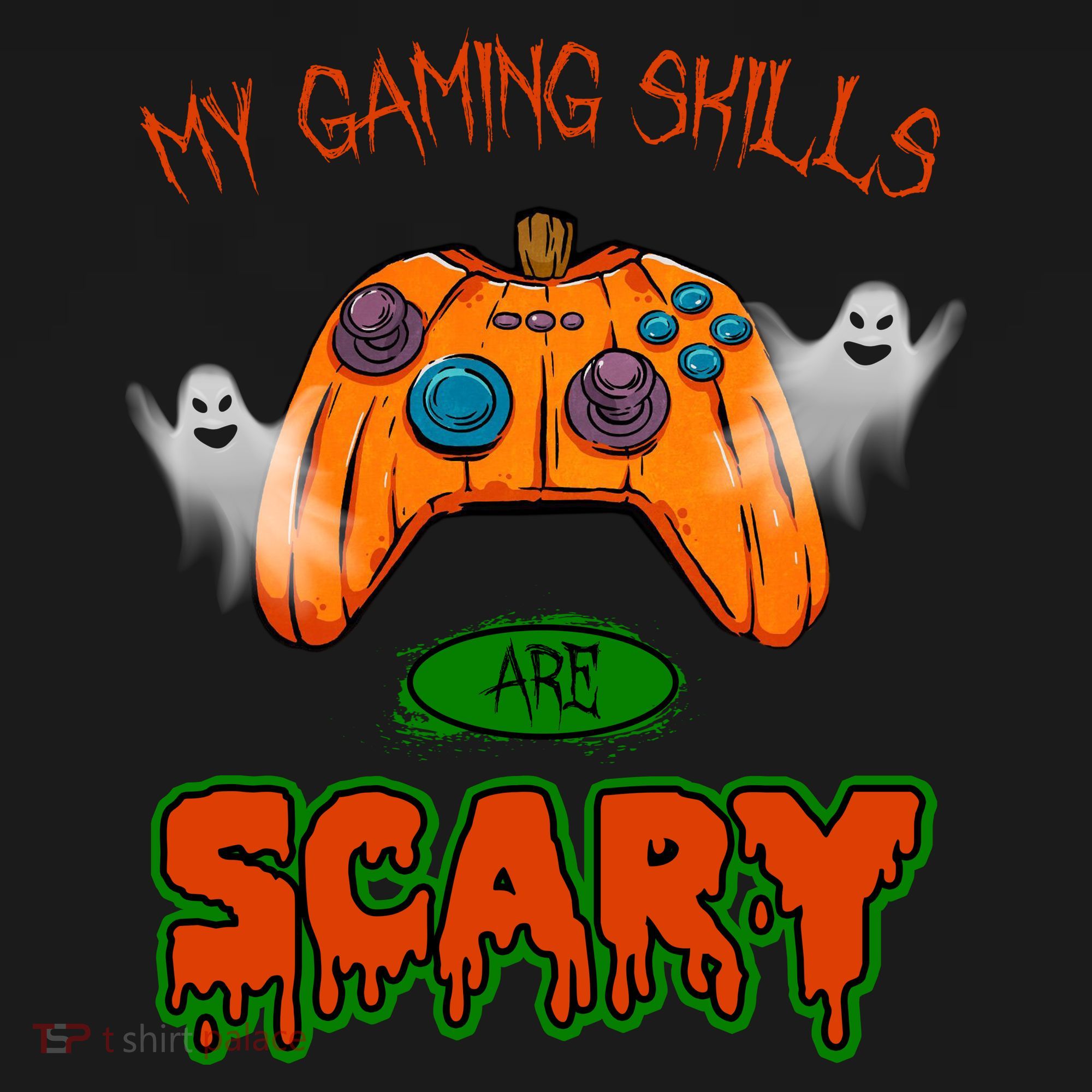 My Game Skills Are Scary Funny Gamer Halloween Apron
