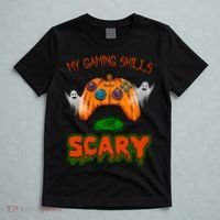 My Game Skills Are Scary Funny Gamer Halloween T-Shirt thumb 5