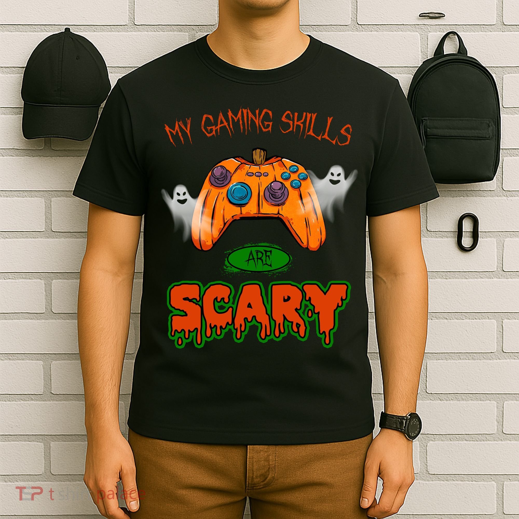 My Game Skills Are Scary Funny Gamer Halloween T-Shirt