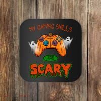 My Game Skills Are Scary Funny Gamer Halloween Coaster thumb 0