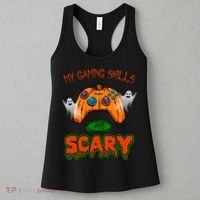 My Game Skills Are Scary Funny Gamer Halloween Women's Tank Top thumb 3