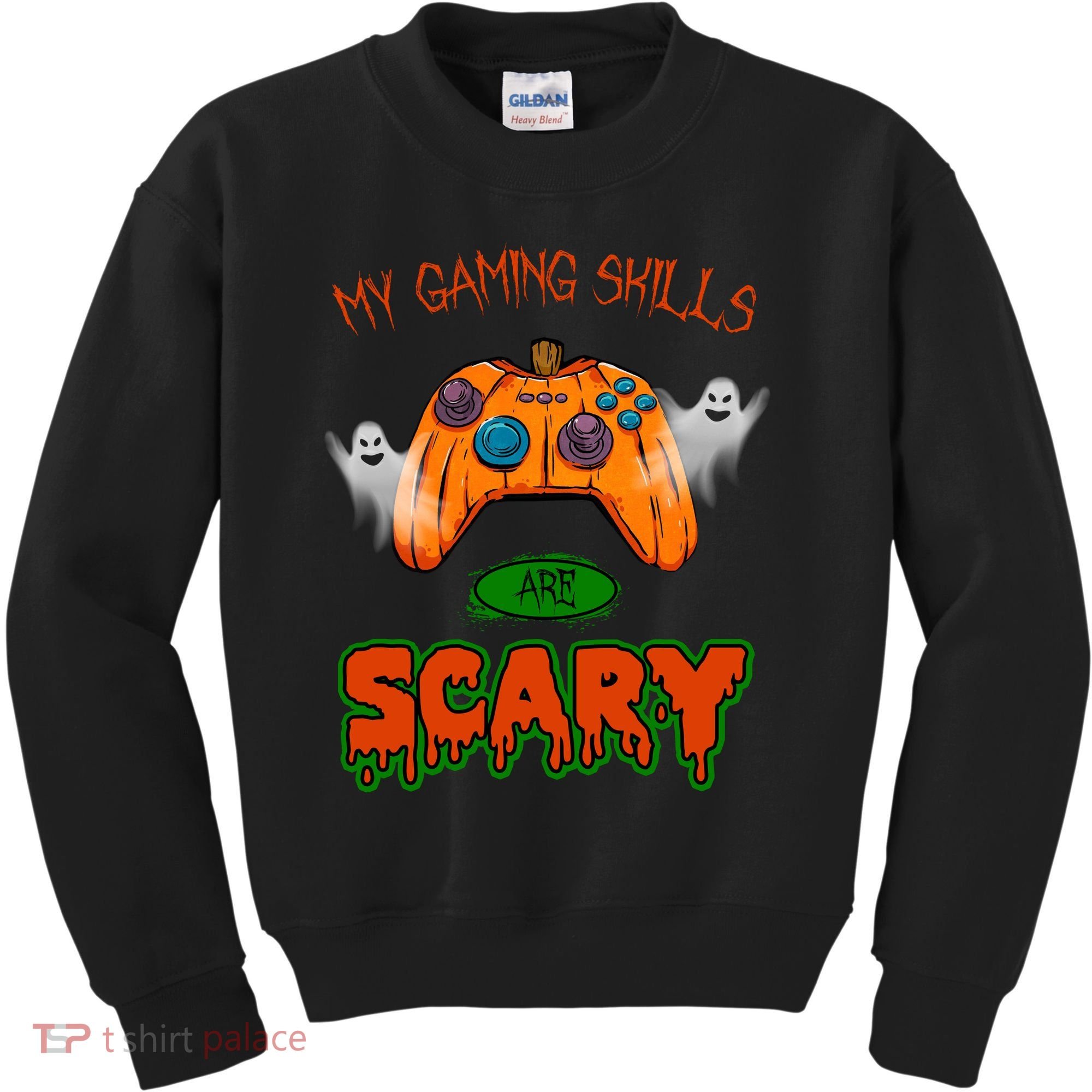 My Game Skills Are Scary Funny Gamer Halloween Kids Sweatshirt