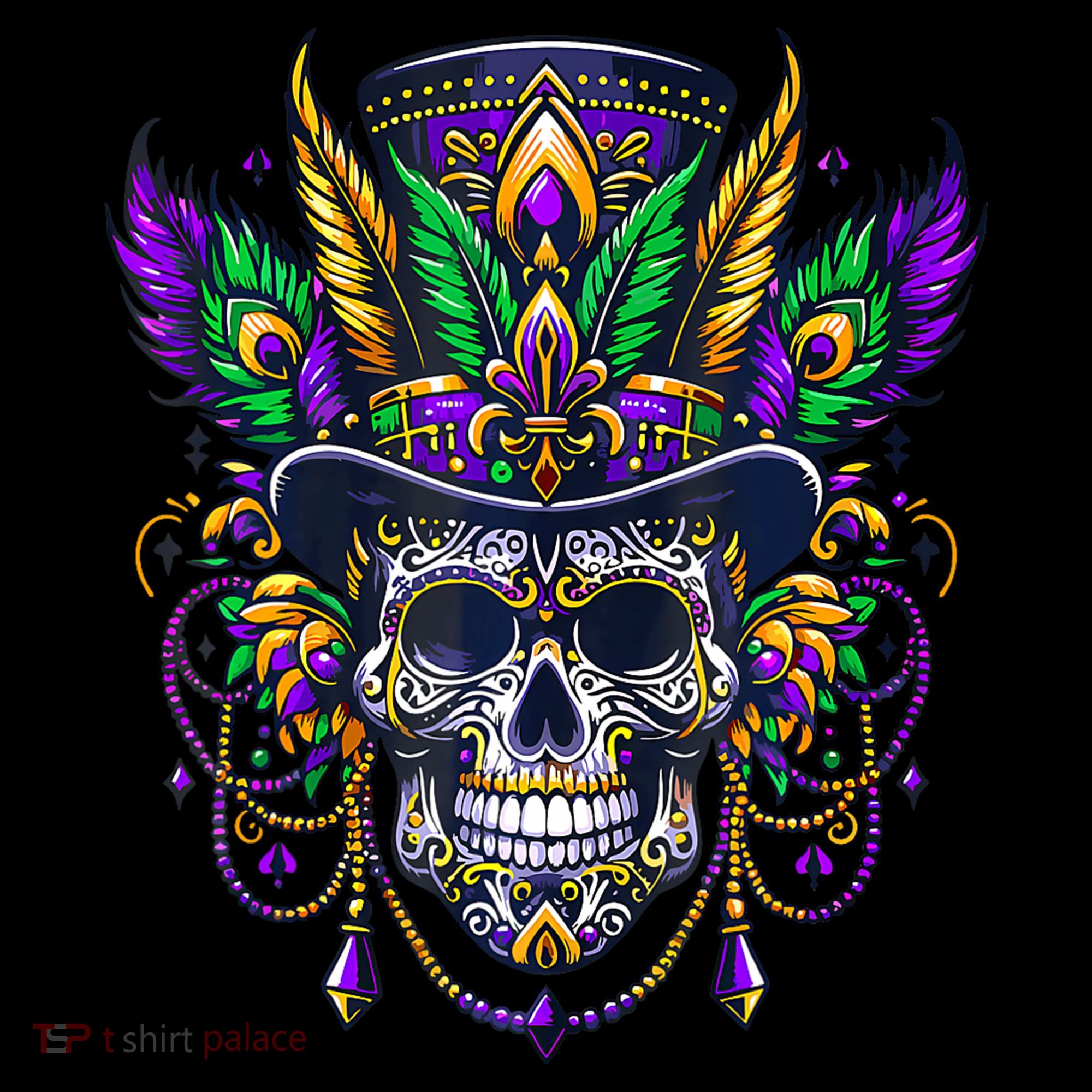 Mardi Gras Skull Top Hat New Orleans Witch Doctor Voodoo Coffee Mug