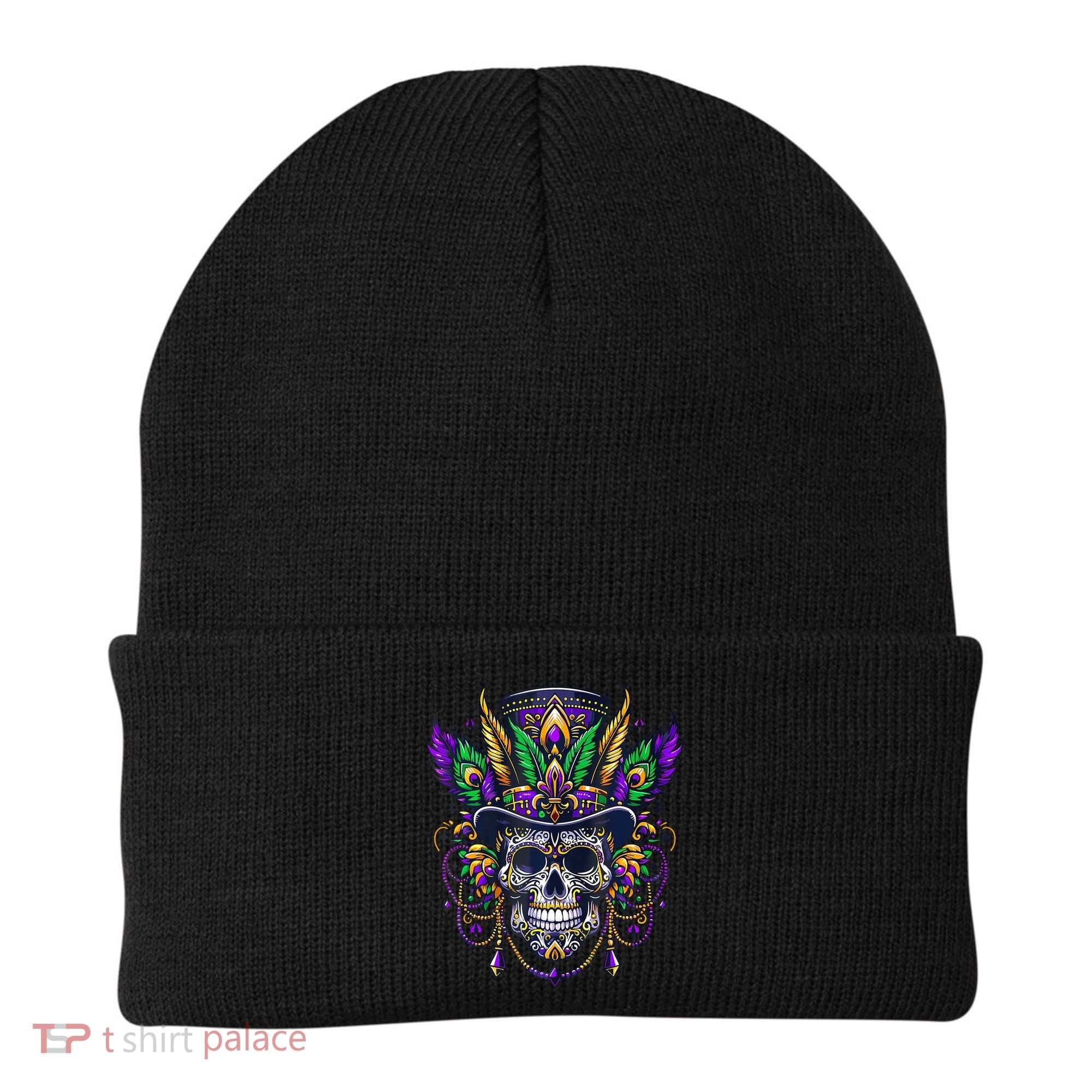 Mardi Gras Skull Top Hat New Orleans Witch Doctor Voodoo Beanie