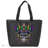 Mardi Gras Skull Top Hat New Orleans Witch Doctor Voodoo Tote Bag thumb 0