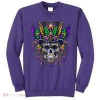 Mardi Gras Skull Top Hat New Orleans Witch Doctor Voodoo Sweatshirt thumb 0