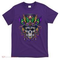Mardi Gras Skull Top Hat New Orleans Witch Doctor Voodoo T-Shirt thumb 0