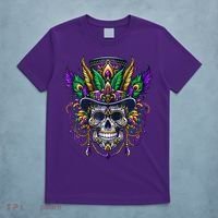 Mardi Gras Skull Top Hat New Orleans Witch Doctor Voodoo T-Shirt thumb 5