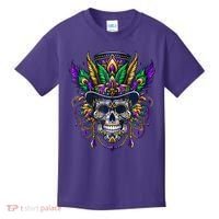 Mardi Gras Skull Top Hat New Orleans Witch Doctor Voodoo Kids T-Shirt thumb 0