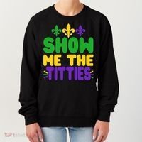 Mardi Gras Show Me The Titties Women's Sweatshirt thumb 0