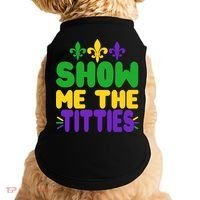 Mardi Gras Show Me The Titties Doggie Tank thumb 0