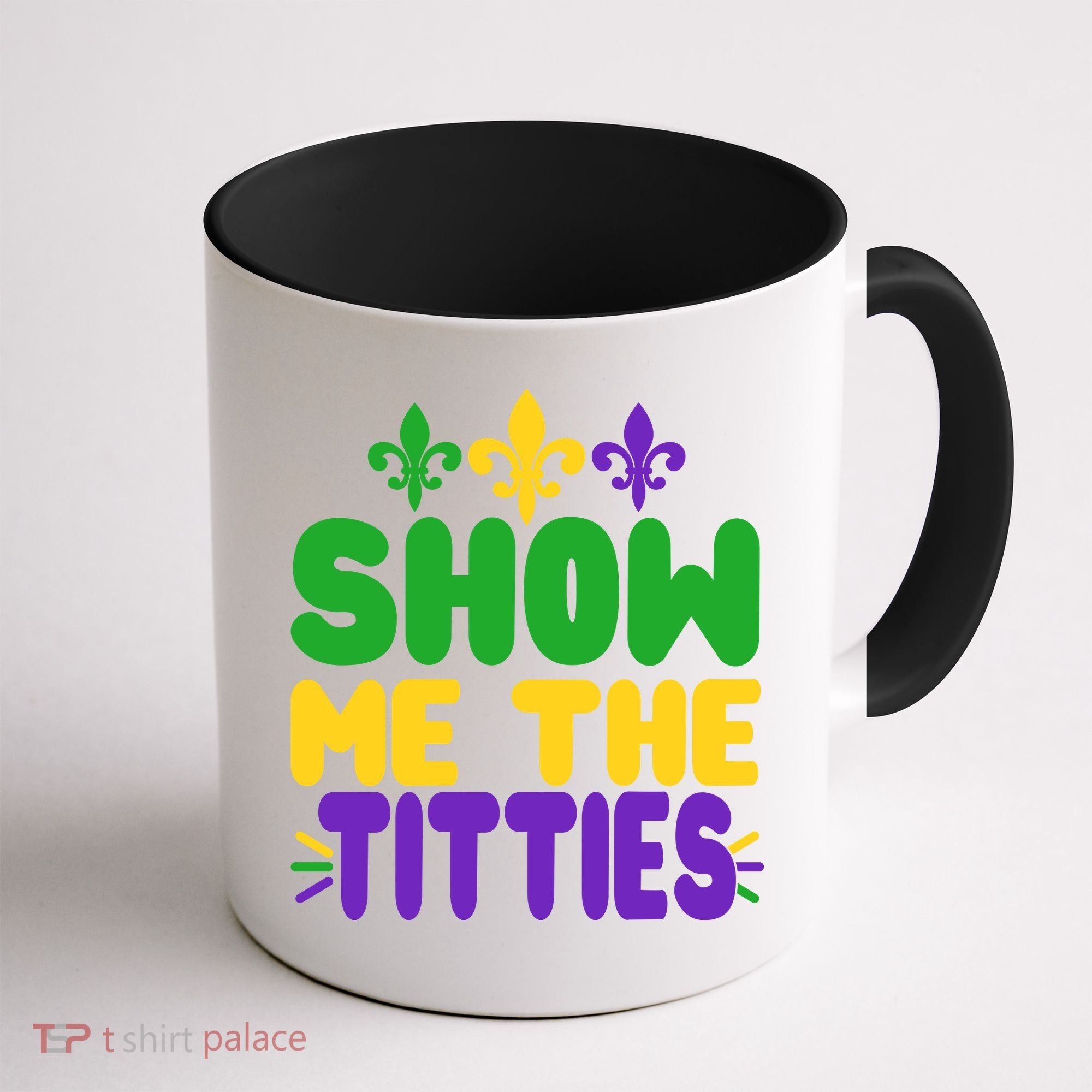 Mardi Gras Show Me The Titties Coffee Mug