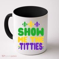 Mardi Gras Show Me The Titties Coffee Mug thumb 0