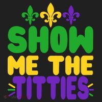 Mardi Gras Show Me The Titties Beanie thumb 2