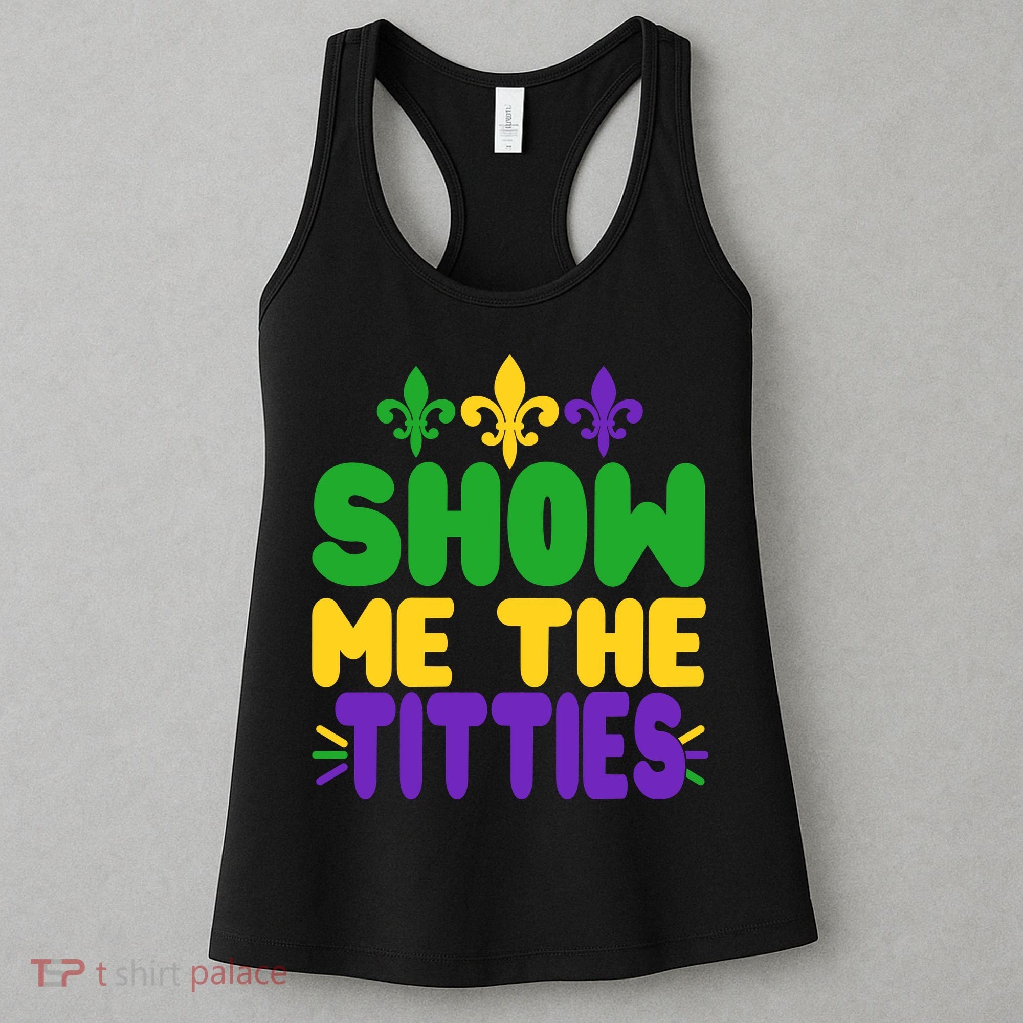 Mardi Gras Show Me The Titties Women's Tank Top