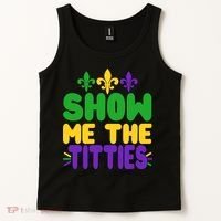 Mardi Gras Show Me The Titties Tank Top thumb 2