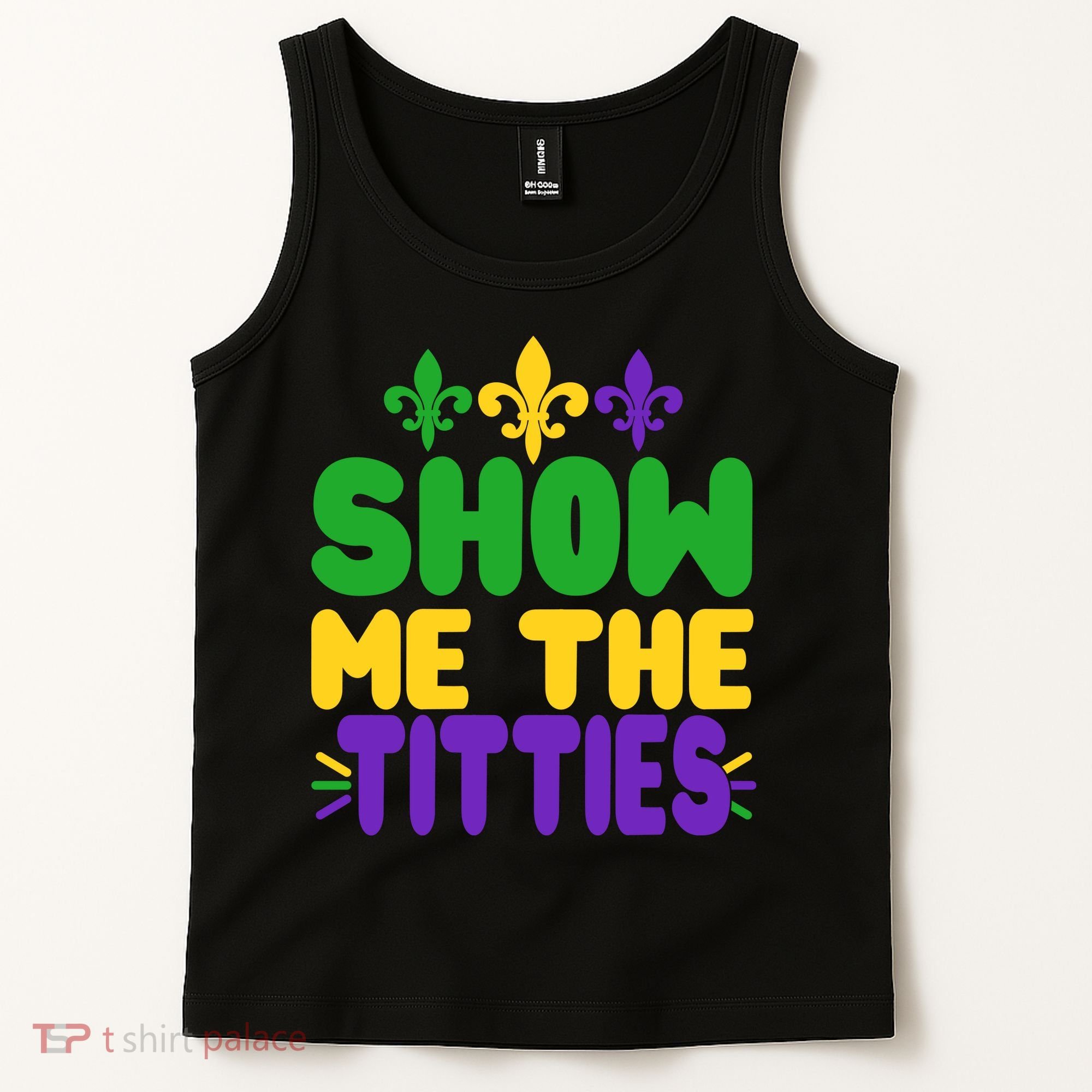 Mardi Gras Show Me The Titties Tank Top