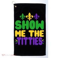 Mardi Gras Show Me The Titties Golf Towel thumb 0