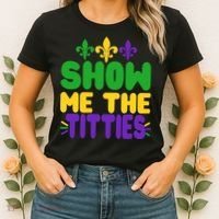 Mardi Gras Show Me The Titties Women's T-Shirt thumb 2