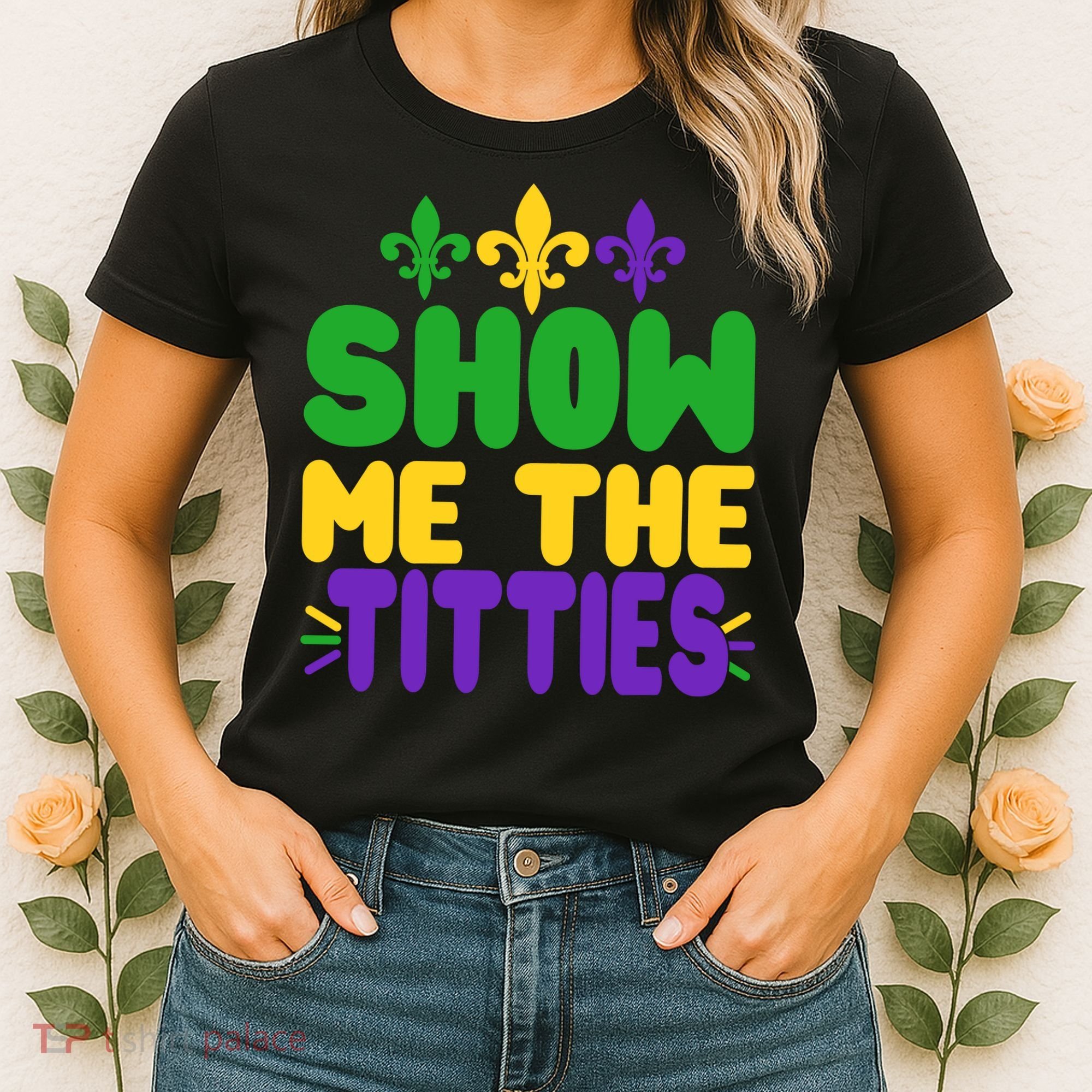 Mardi Gras Show Me The Titties Women's T-Shirt