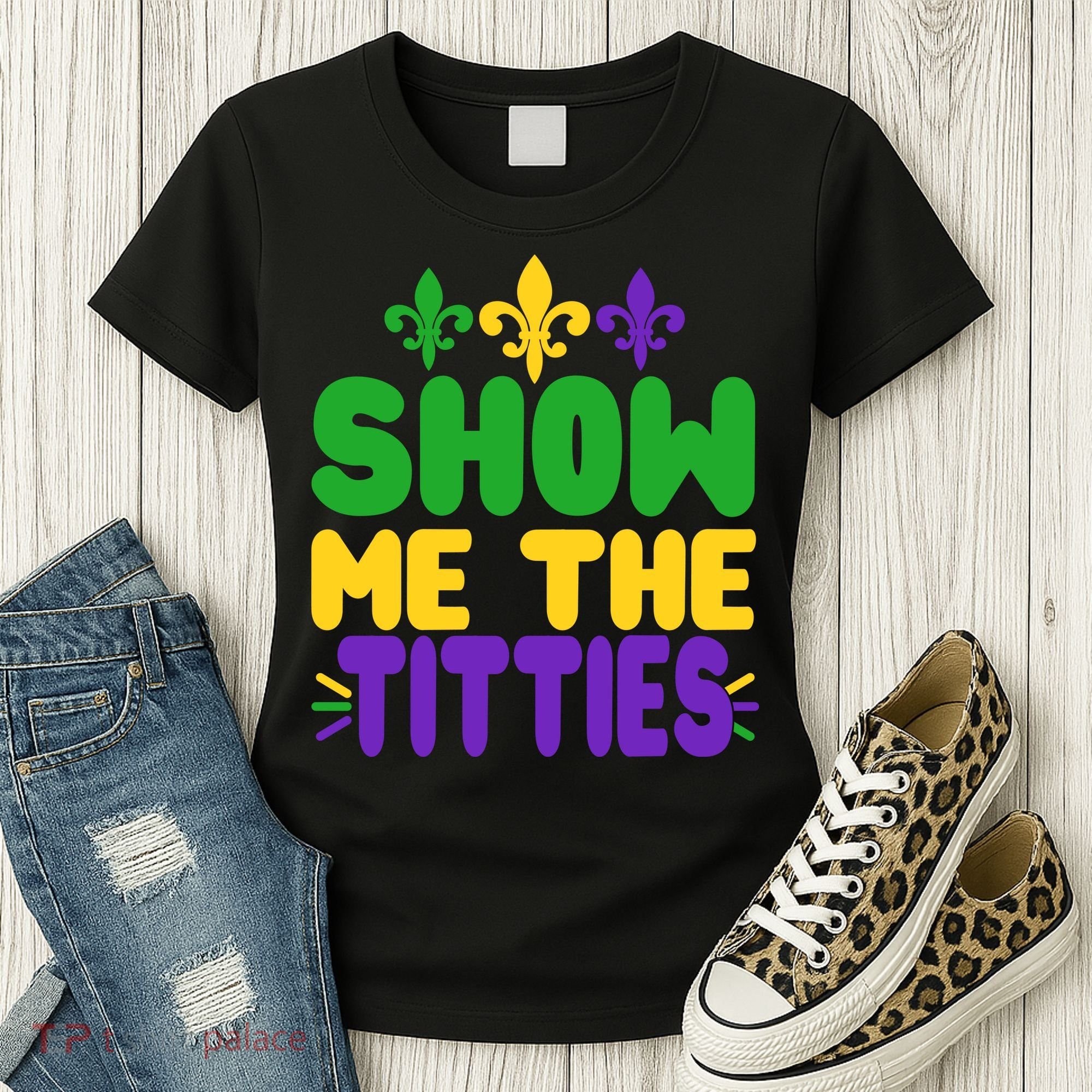 Mardi Gras Show Me The Titties Women's T-Shirt