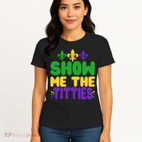 Mardi Gras Show Me The Titties Women's T-Shirt thumb 4