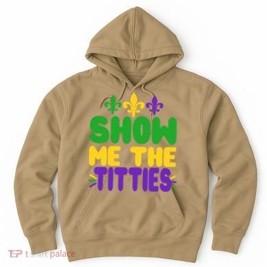Mardi Gras Show Me The Titties Hoodie