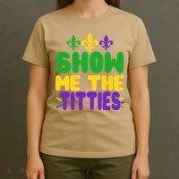 Mardi Gras Show Me The Titties T-Shirt thumb 4