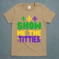 Mardi Gras Show Me The Titties T-Shirt thumb 5