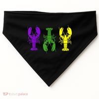 Mardi Gras Shirt, Craw Fish , Mardi Gras Outfit USA-Made Doggie Bandana thumb 0
