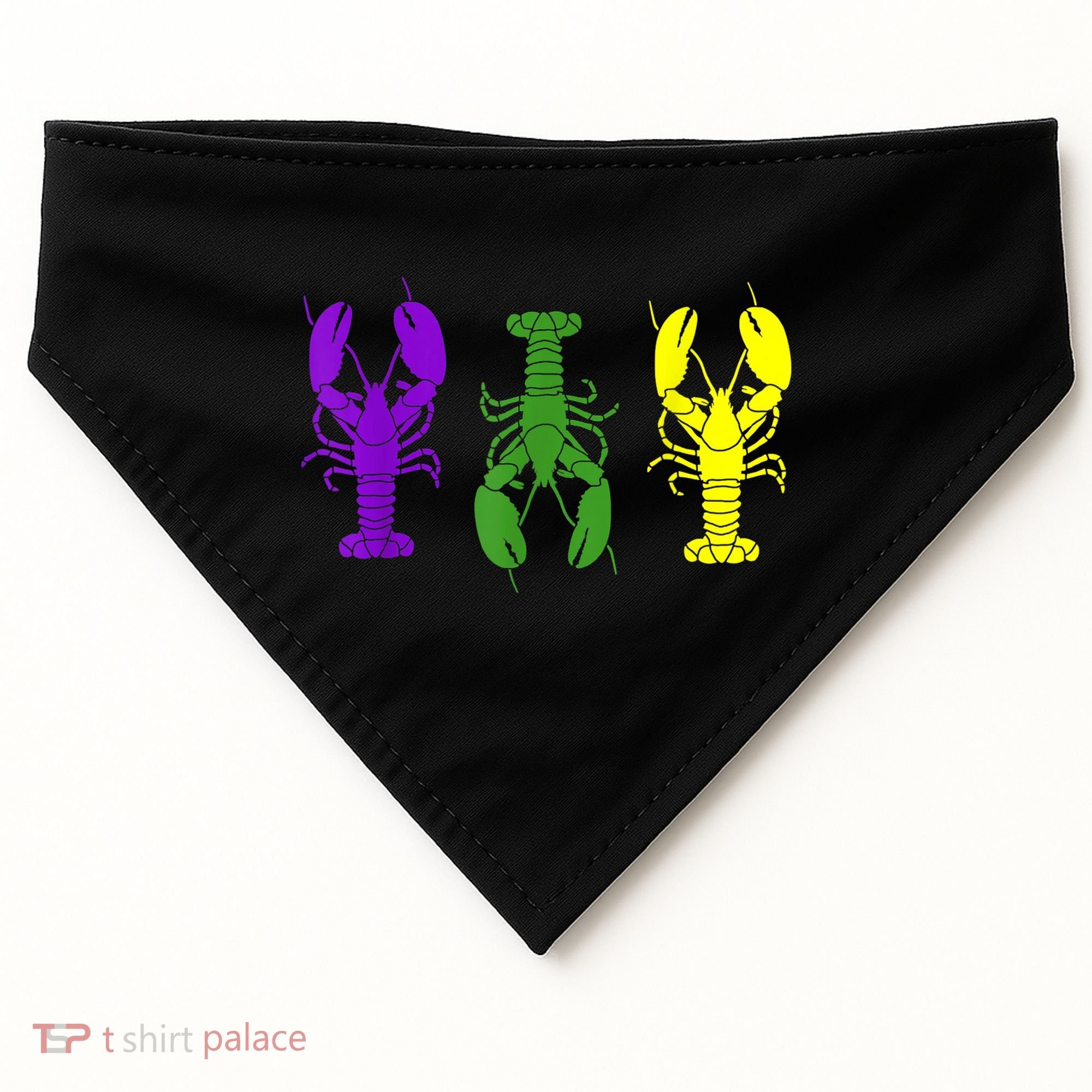 Mardi Gras Shirt, Craw Fish , Mardi Gras Outfit USA-Made Doggie Bandana
