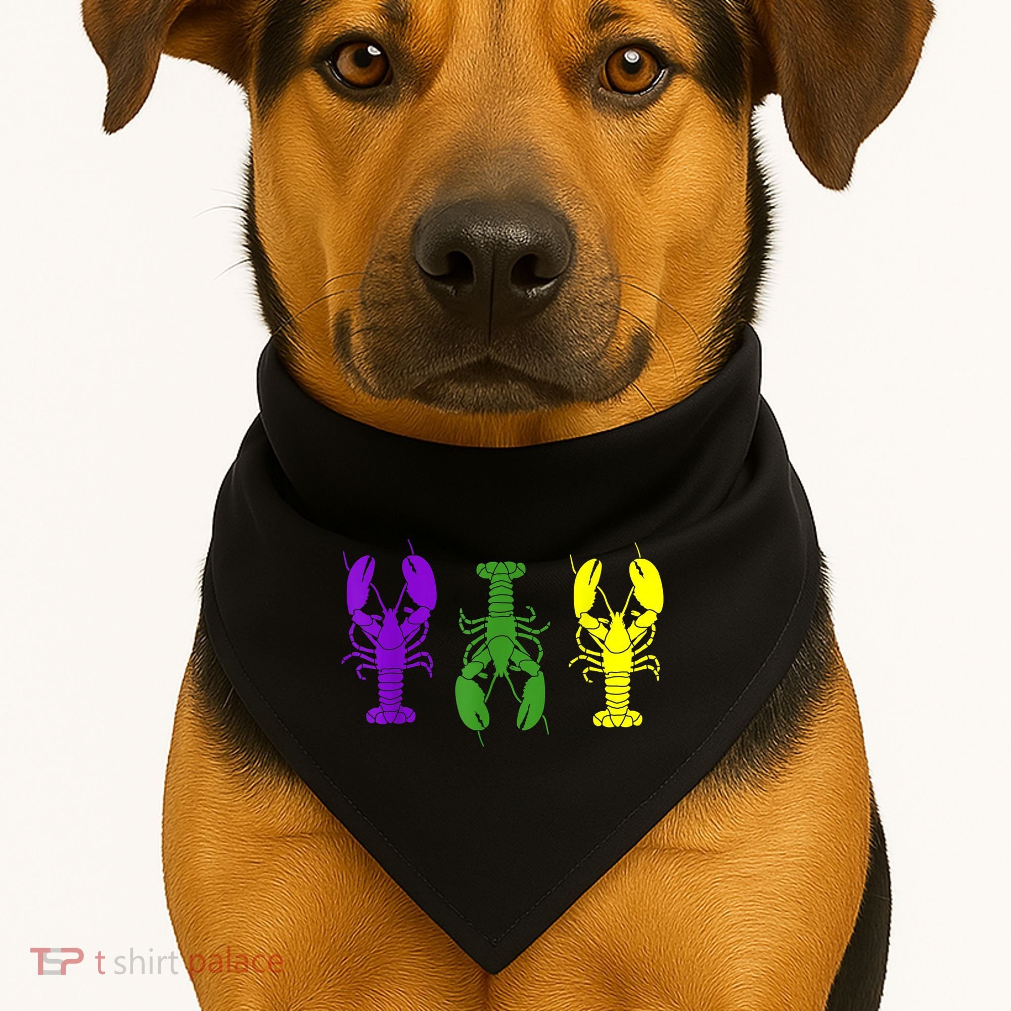 Mardi Gras Shirt, Craw Fish , Mardi Gras Outfit USA-Made Doggie Bandana
