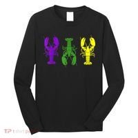 Mardi Gras Shirt, Craw Fish , Mardi Gras Outfit Long Sleeve Shirt thumb 0