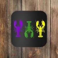 Mardi Gras Shirt, Craw Fish , Mardi Gras Outfit Coaster thumb 0