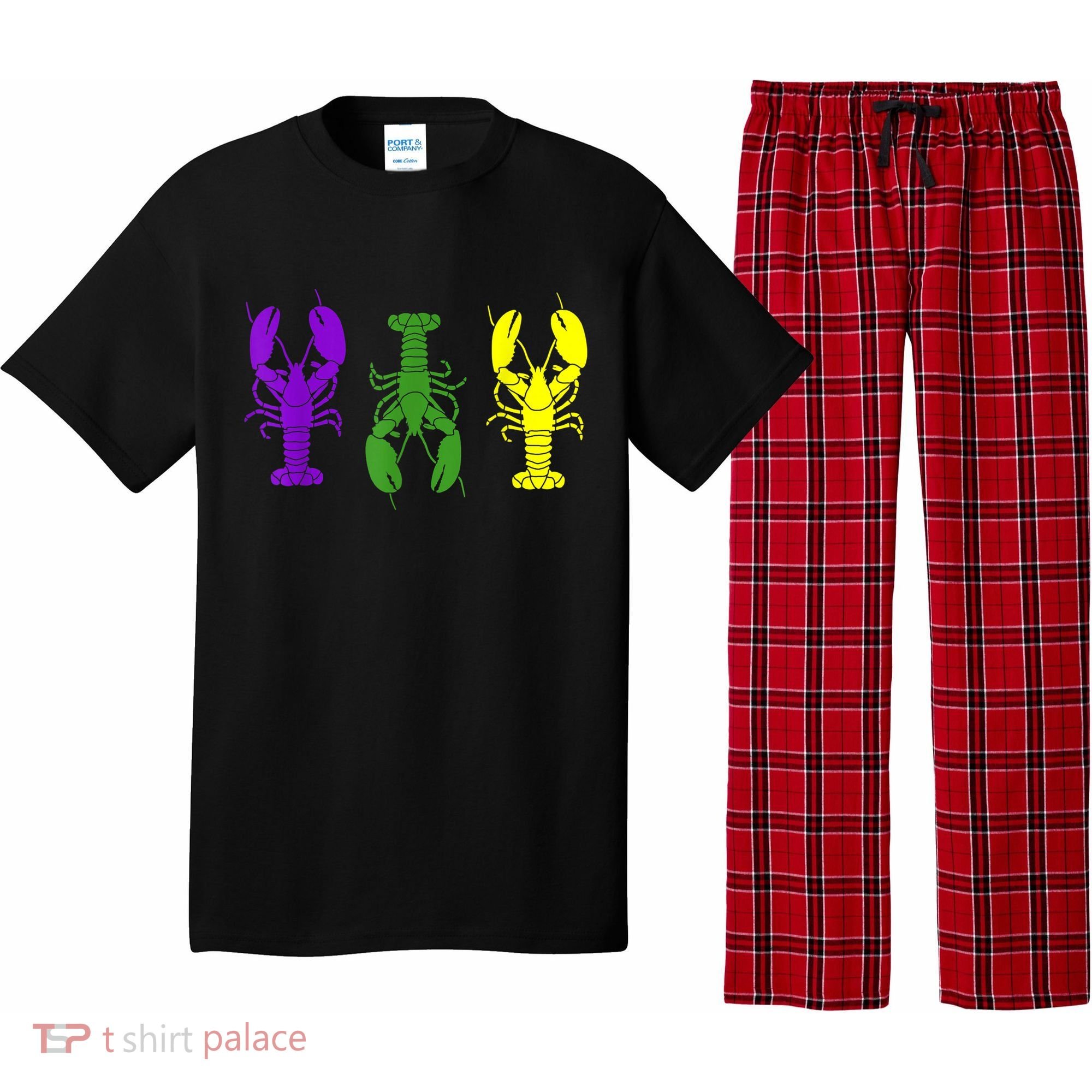 Mardi Gras Shirt, Craw Fish , Mardi Gras Outfit Pajama Set